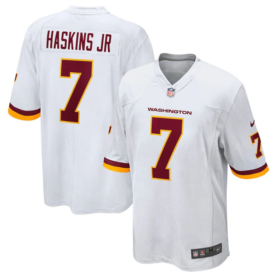 Men Washington Redskins #7 Dwayne Haskins Nike White Game NFL Jersey->washington redskins->NFL Jersey